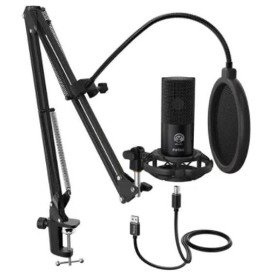 Imagem de Microfone Profissional Usb Fifine Com Suporte Para Mesa