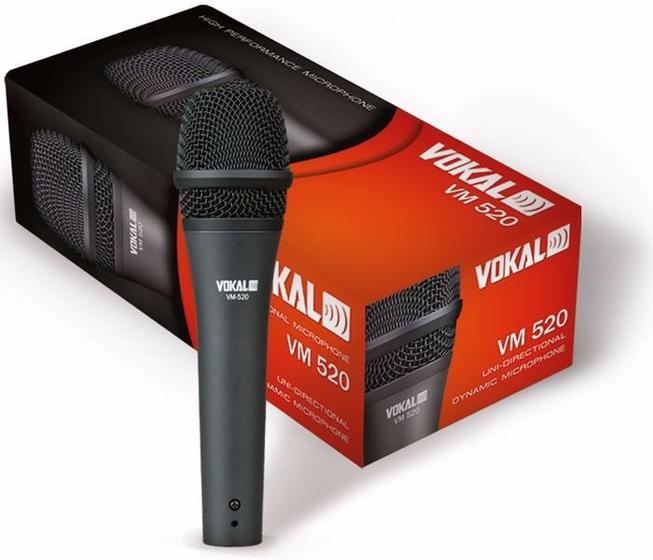 Imagem de Microfone Profissional Vokal Vm520 Com Cabo E Bolsa