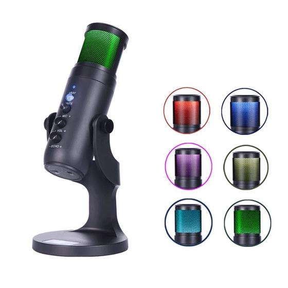 Imagem de Microfone RGB Para Streaming Com Fio USB