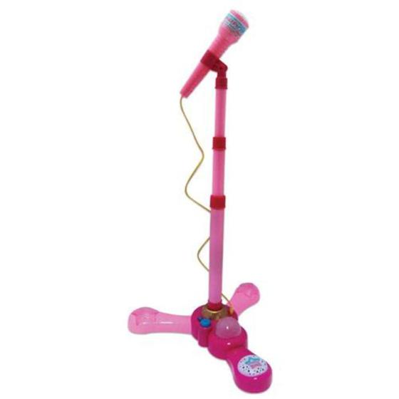 Imagem de Microfone Rosa Com Pedestal Musical Meninas Infantil Fenix