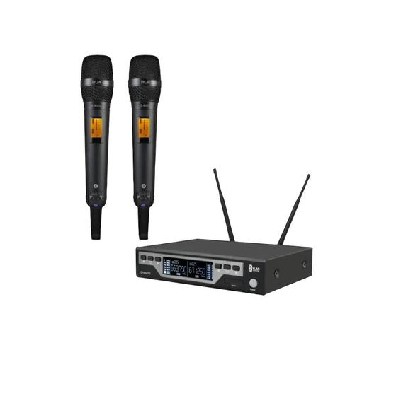 Imagem de Microfone s/ fio Profissional Dylan  Multi frequencia -- Duplo (2 bastões) -- D-8000S