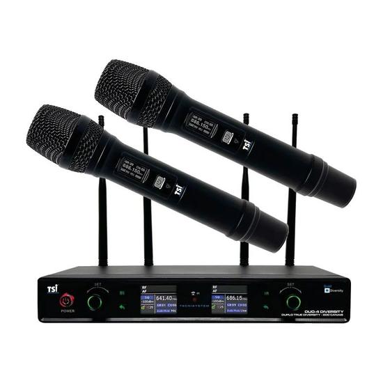 Imagem de Microfone S/ Fio Tsi Duo-4 Diversity 200c Uhf Mão Duplo