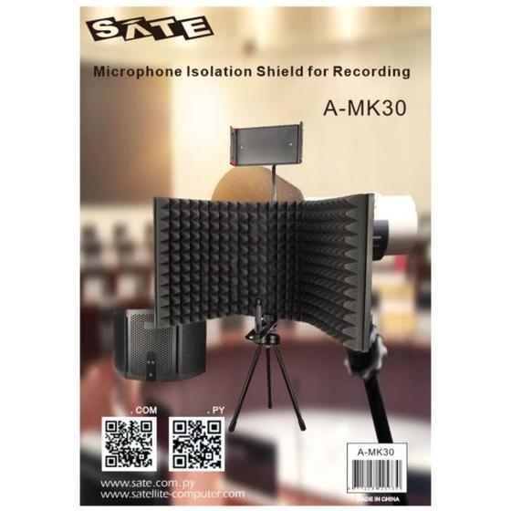 Imagem de Microfone Sate A-MK30 Acustico Preto