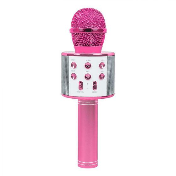 Imagem de Microfone Sem Fio Bluetooth Karaokê - Rosa - Casa Liba