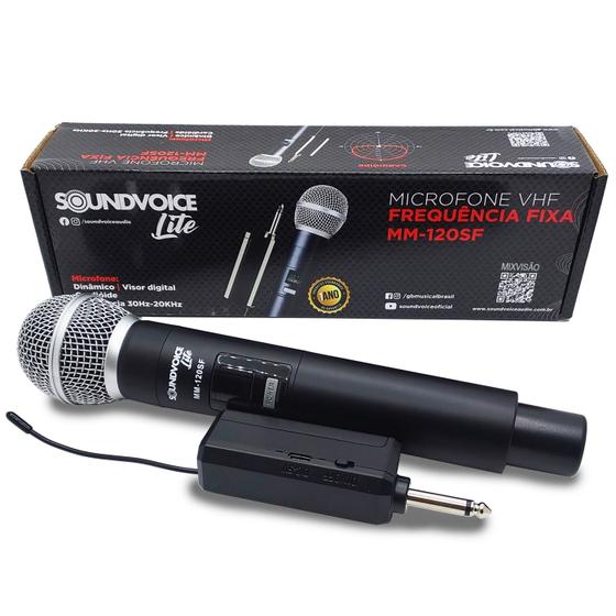 Imagem de Microfone Sem Fio c/bateria Recarregável Soundvoice MM-120SF