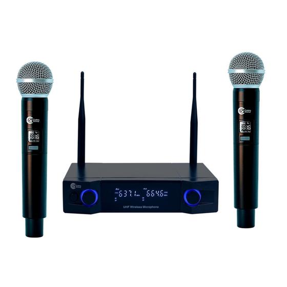 Imagem de Microfone Sem Fio Custom Sound CW 40 Mão Duplo Dinâmico Digital