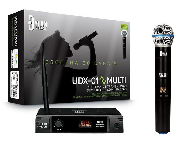 Imagem de Microfone Sem Fio de Mão UHF Dylan UDX-01 Preto