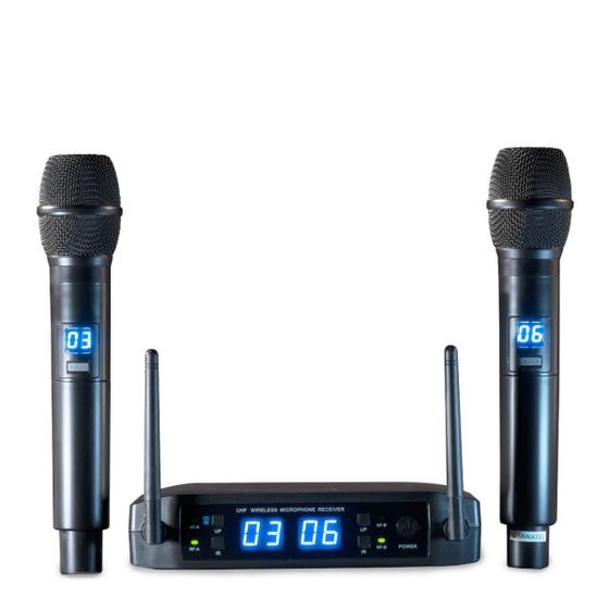Imagem de Microfone Sem Fio Duplo Digital de Multifrequência LS916 Leson - 2AM0LS916