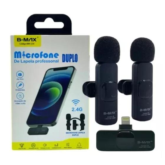 Imagem de Microfone Sem Fio Duplo Lapela Profissional iPhone