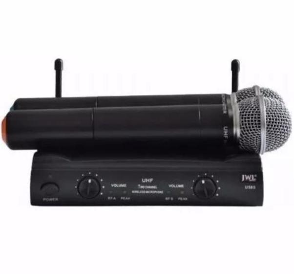 7 - Microfone S/ Fio Mão Duplo UHF JWL U-585 – JWL
