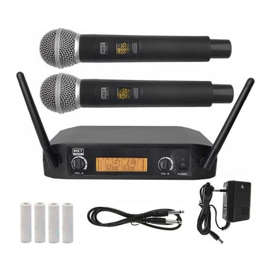 Imagem de Microfone sem fio duplo mxt uhf-520m digital 96 canais
