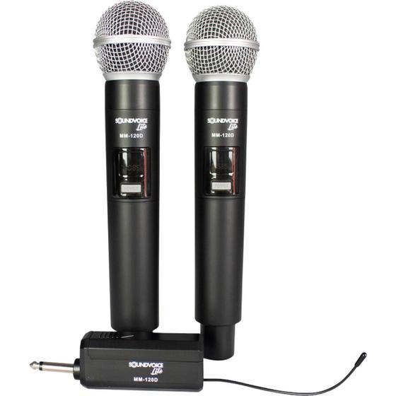 Imagem de Microfone Sem Fio Duplo Portátil Vhf Mm120D Soundvoice Lite