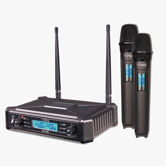 Microfone Sem Fio Duplo Tagima Tag Sound TMJ800 UHF Menor preço em Microfone Sem Fio Duplo Tagima Tag Sound TMJ800 UHF