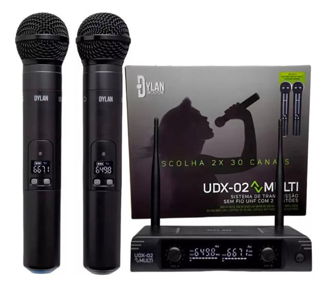 Imagem de Microfone sem fio duplo UDX-02 Mult versão nova - Black