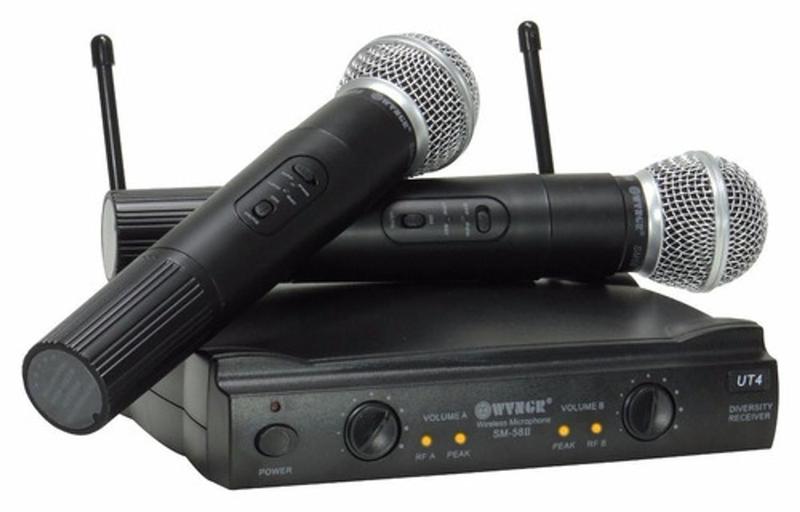 Imagem de Microfone Sem Fio  Duplo UHF Pro WVNGR SM-58 II Bivolt