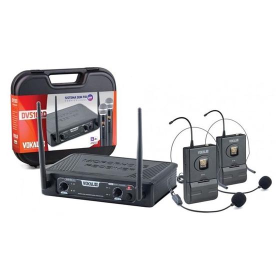 Imagem de Microfone Sem Fio Duplo Vokal DVS 100 DH