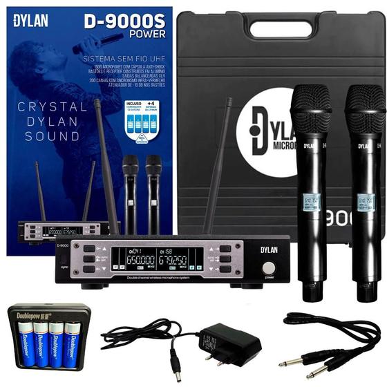 Imagem de Microfone Sem Fio Dylan D-9000s Duplo UHF