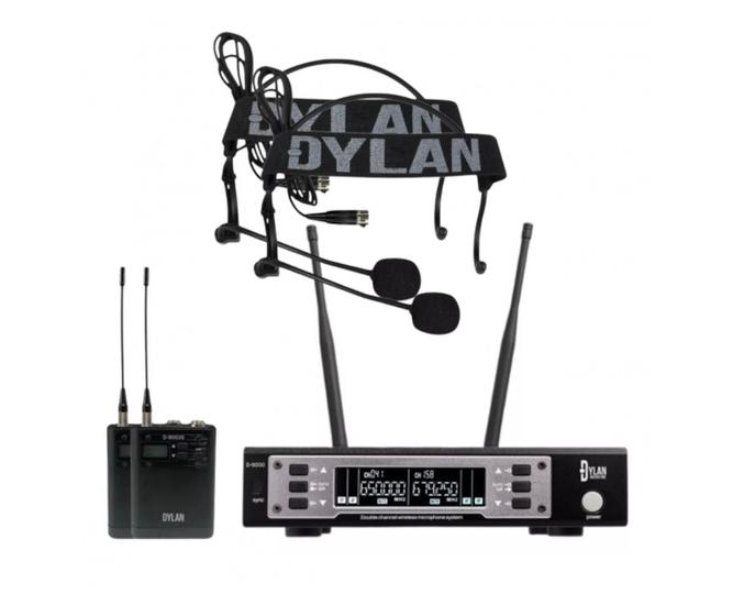 Imagem de Microfone sem fio dylan d 9006s headset duplo