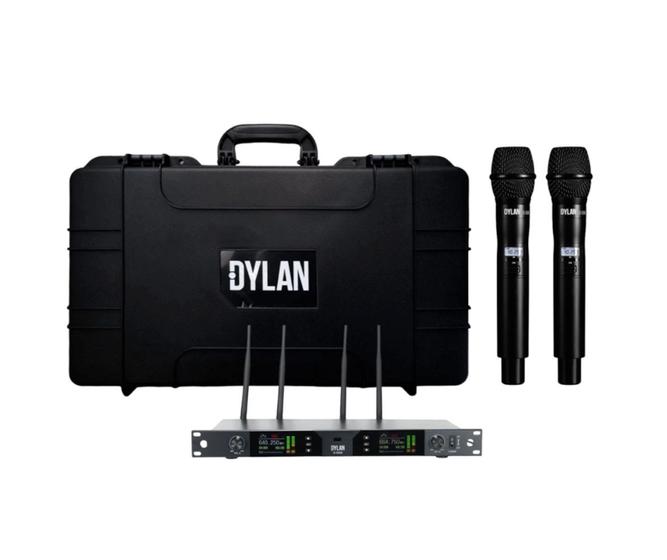 Imagem de Microfone sem fio dylan d 9500 mao duplo true diversity uhf