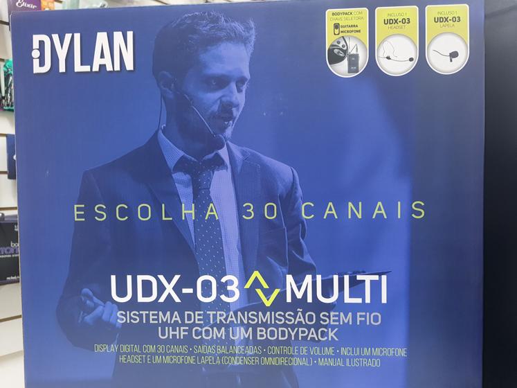 Imagem de Microfone sem fio Dylan UDX-03 multi lapela ou headset ou instrumento