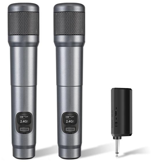 Imagem de Microfone Sem Fio FOLTUSYMY Dual - Alcance de 200m - 2 Handhelds