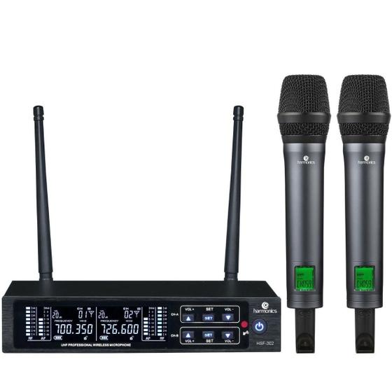Imagem de Microfone Sem Fio Harmonics HSF-300 Duplo