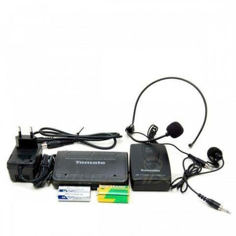 Imagem de Microfone Sem Fio - Headset Com Base - Mt-2201 Tomate