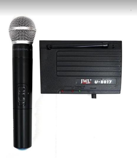 Microfone sem fio JWL U-8017 Profissional (Anatel) Menor preço em Microfone sem fio JWL U-8017 Profissional (Anatel)