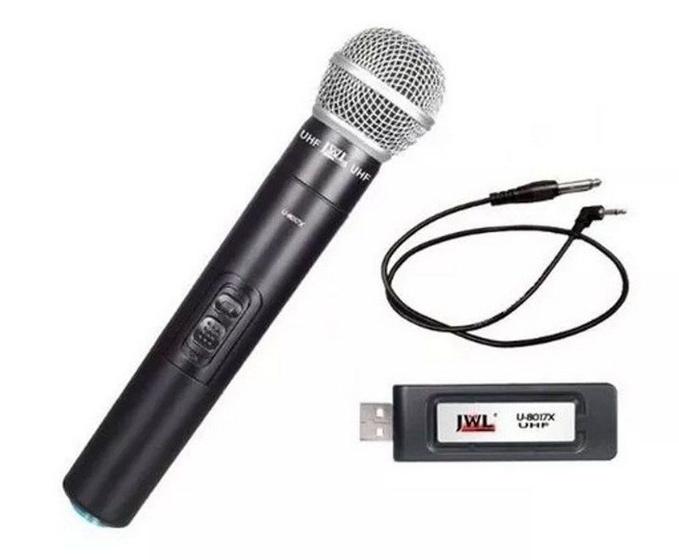 Imagem de Microfone sem fio JWL UHF - USB  U-8017X 