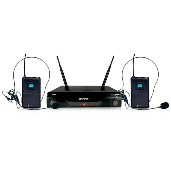 Imagem de Microfone Sem Fio Kadosh K-412H UHF Duplo Headset