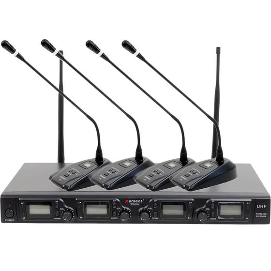 Imagem de Microfone Sem Fio Karsect WR-35&4 KT88 - Preto