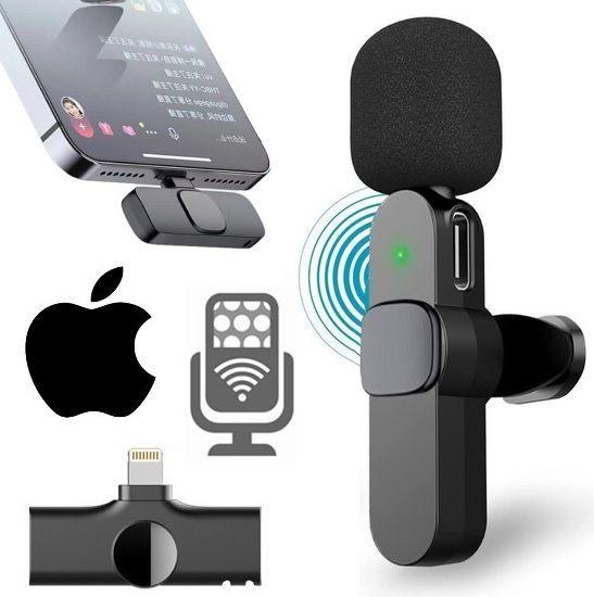 Imagem de Microfone Sem Fio Lapela Conector Lightning Compatível Ios Celular Smartphone Live Gravação de Vídeo a Distância