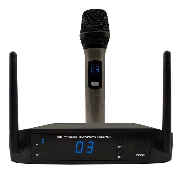 Imagem de Microfone Sem Fio Leson Ls906 Multifrequências Uhf Card Dig