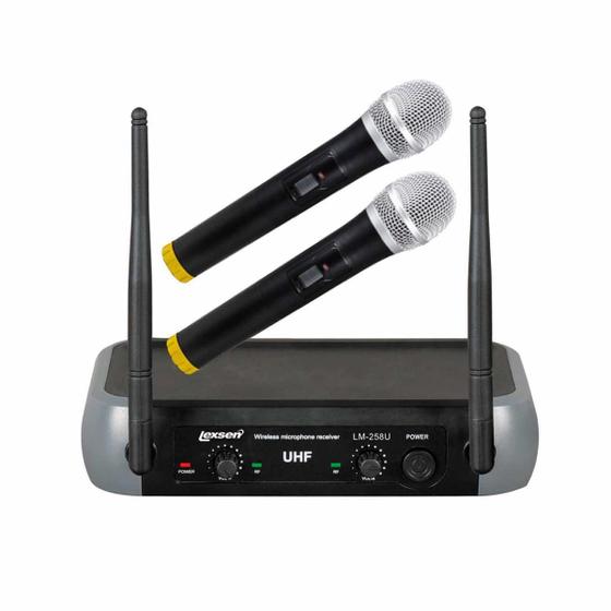 Imagem de Microfone Sem Fio Lm-258U Uhf 2 Canais Frequência Fixa