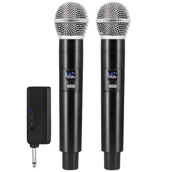 Microfone Sem Fio Palestra Profissional Dual Wireless Led