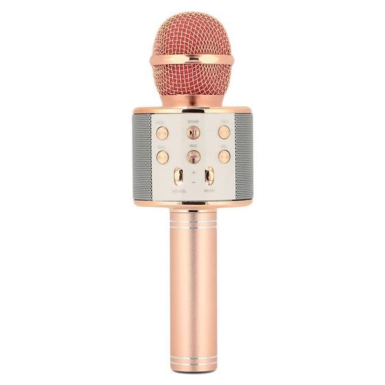 Imagem de Microfone sem fio para gravação de canto com luzes LED Rose