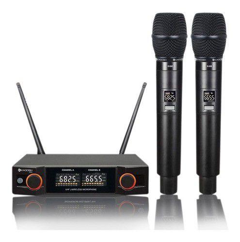 Microfone Sem Fio Profissional Duplo De Mão Kadosh Uhf Wireless K-402M Menor preço em Microfone Sem Fio Profissional Duplo De Mão Kadosh Uhf Wireless K-402M