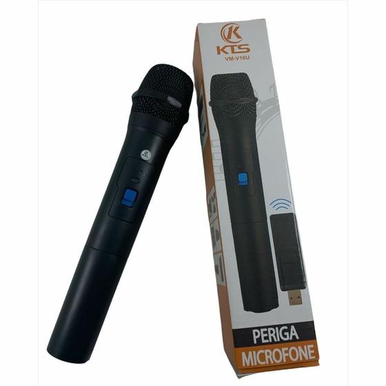 Imagem de Microfone Sem Fio Profissional Recarregavel VM-V16U KTS