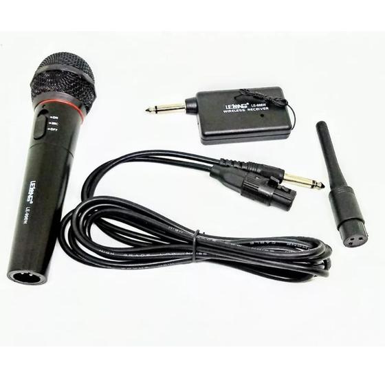 Imagem de Microfone Sem Fio Profissional Uso Geral Completo Lelong 996