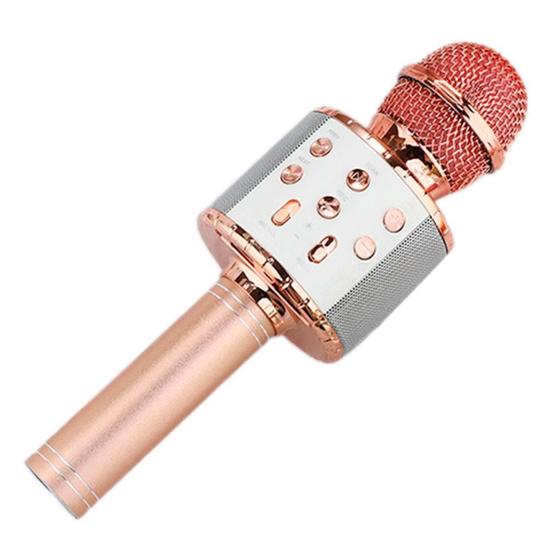 Imagem de Microfone Sem Fio Recarregável Luzes Led E Mudança De Voz