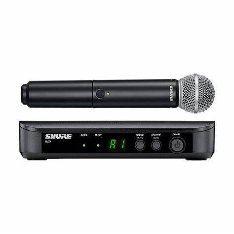 Imagem de Microfone sem fio shure bastao blx24/sm58 