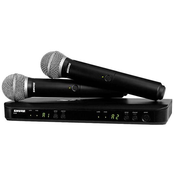Imagem de Microfone Sem Fio Shure BLX288BR/PG58-M15 Duplo Sistema Original