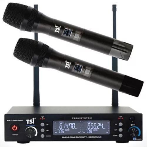 Imagem de Microfone Sem Fio Tsi Br 7000 Uhf Digital Duplo Com Maleta