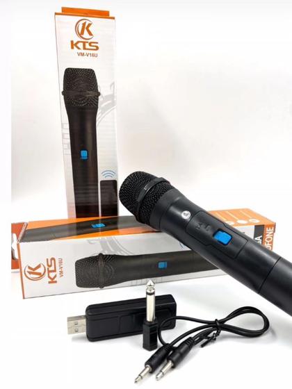Imagem de Microfone sem fio universal sem fio profissional  com receptor usb para falar em casa karaokê