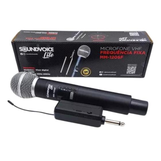 Imagem de Microfone Sem Fio Vhf Soundvoice Lite Mm-120Sf