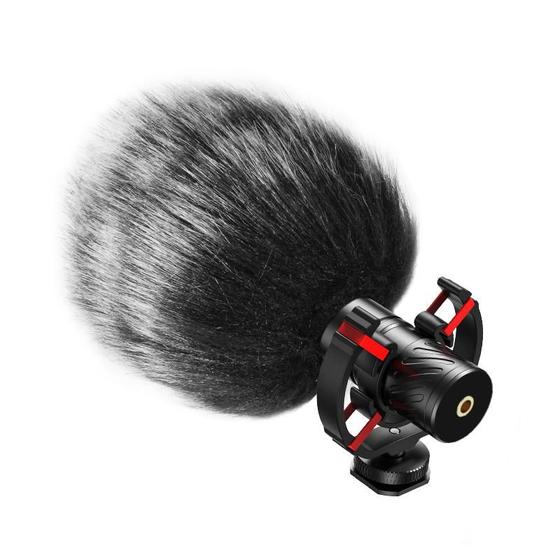 Imagem de Microfone Shotgun Mamen MIC-08 Supercardióide Compacto para Câmeras e Smartphones