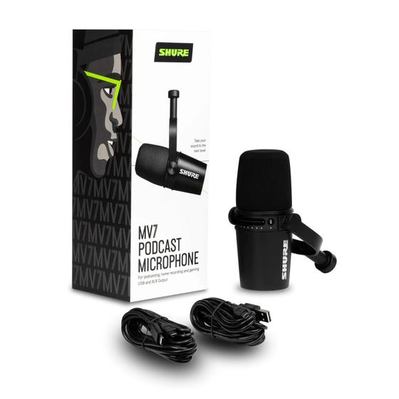 Imagem de Microfone shure mv7-k poadcast