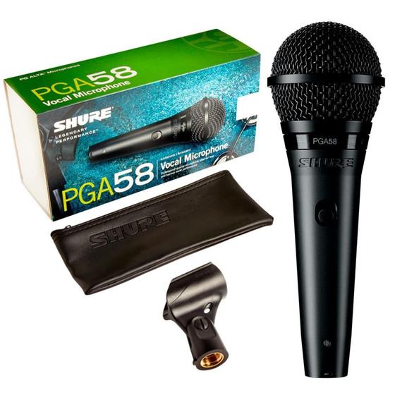Microfone Shure PGA58 LC On/Off Menor preço em Microfone Shure PGA58 LC On/Off