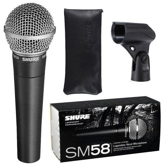 Microfone Shure SM58 - LC Dinâmico Menor preço em Microfone Shure SM58 - LC Dinâmico
