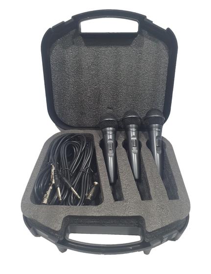 Imagem de Microfone Stagg SDM15 Kit com 3 Com Cabo